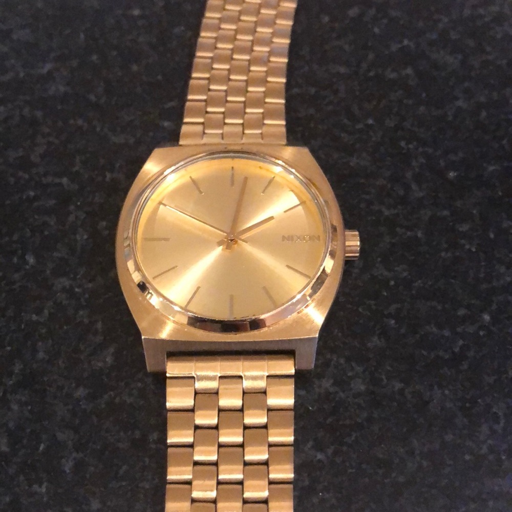 Nixon Time Teller gold watch, 37 mm